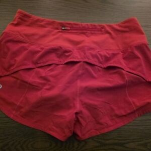 lululemon athletica Vibrant Red Athletic Shorts